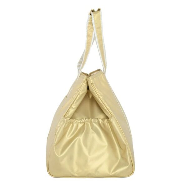Lug Rover X-Large Carry-All Tote Metallic Gold with North Star Cream Interior - Picture 4 of 15